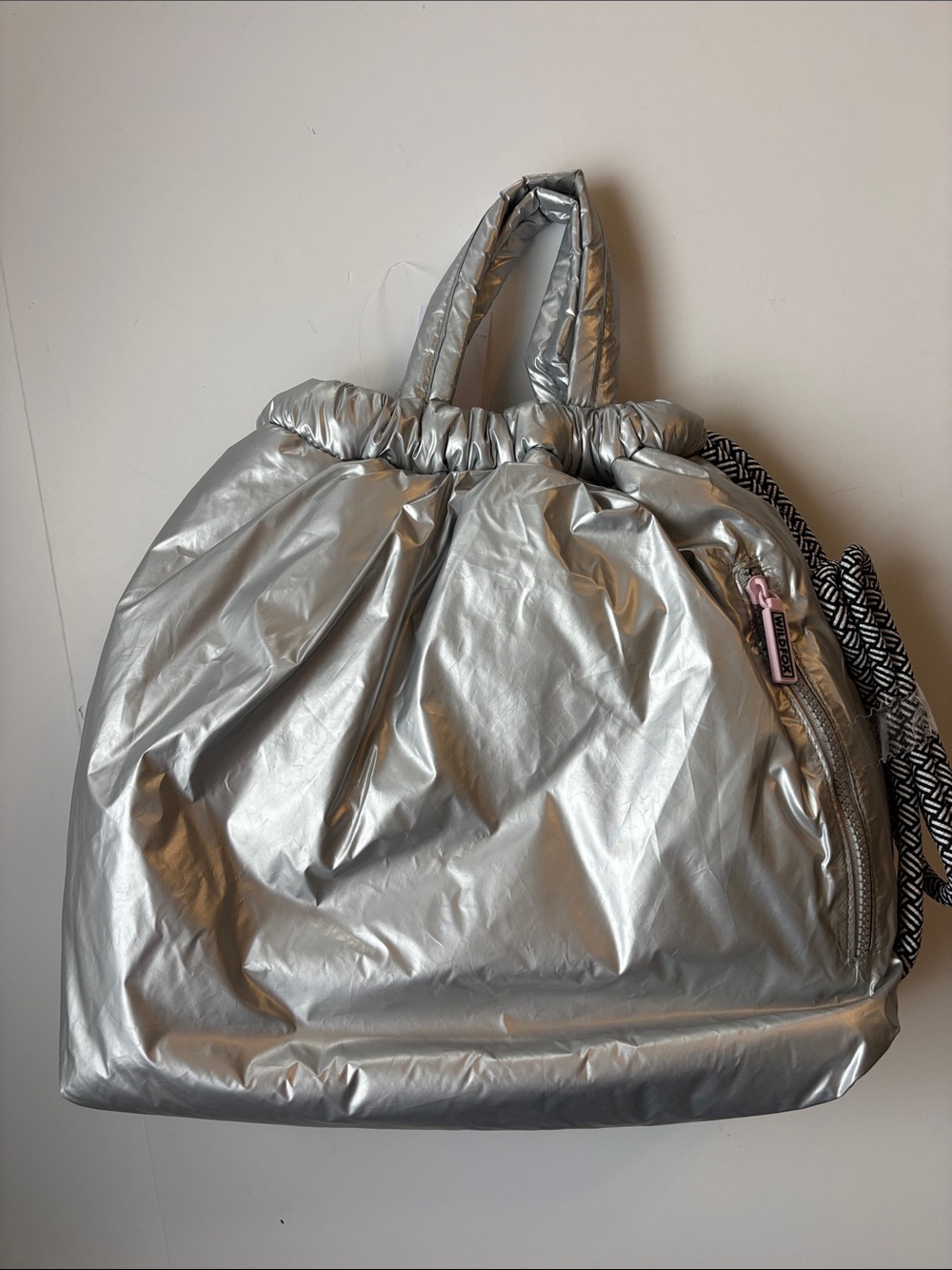 Wildfox Silver Puffer Drawstring Backpack - Picture 10 of 15